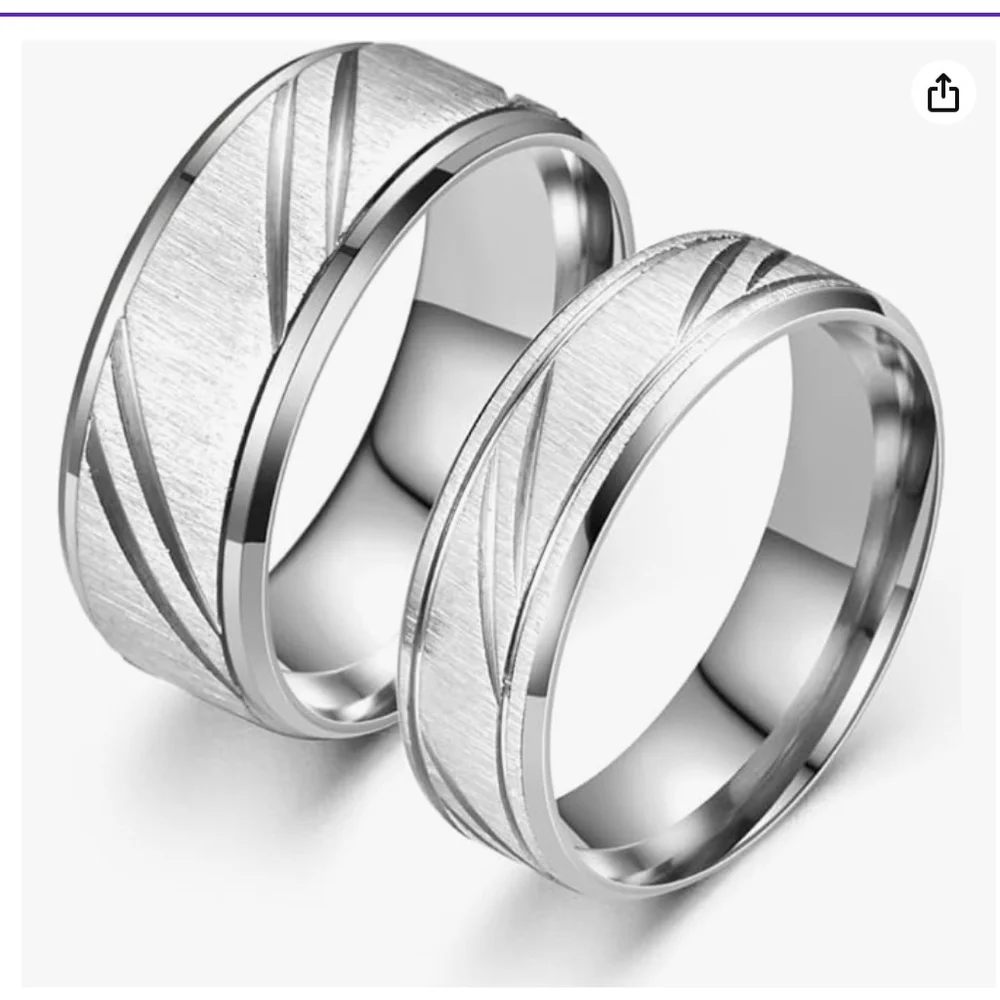 NEW Silver and Black Titanium Steel Ring 8mm Wide Size 9 Mens Ring Only